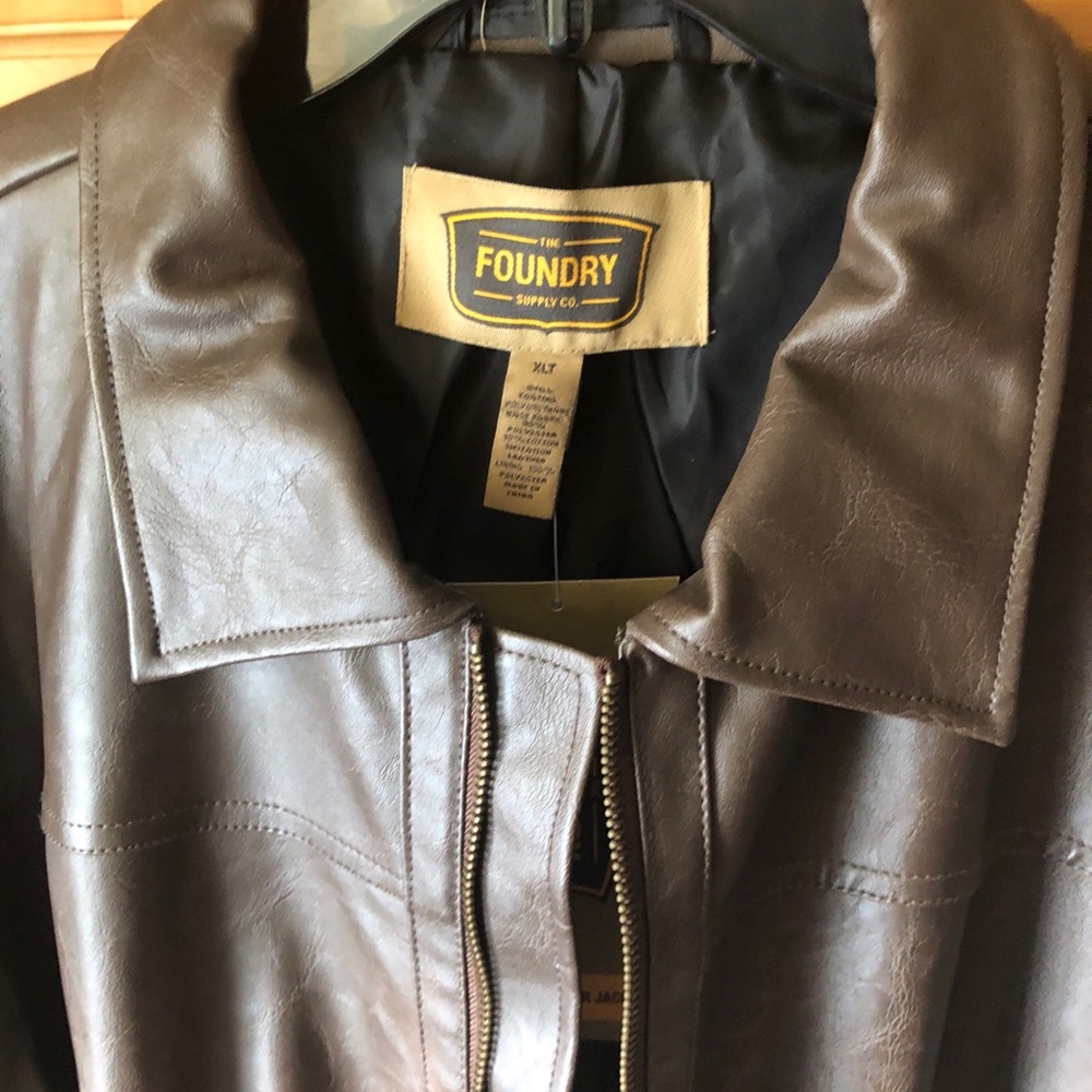 Foundry big & tall vegan leather jacket